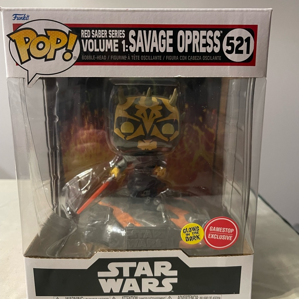 Star Wars 
Funko Pops 
Red Saber Series 
Savage Opress #521